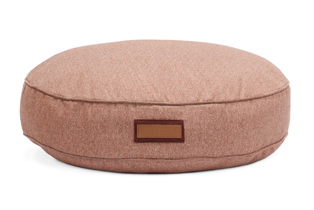Round Pet Bed in Pittie Pink
